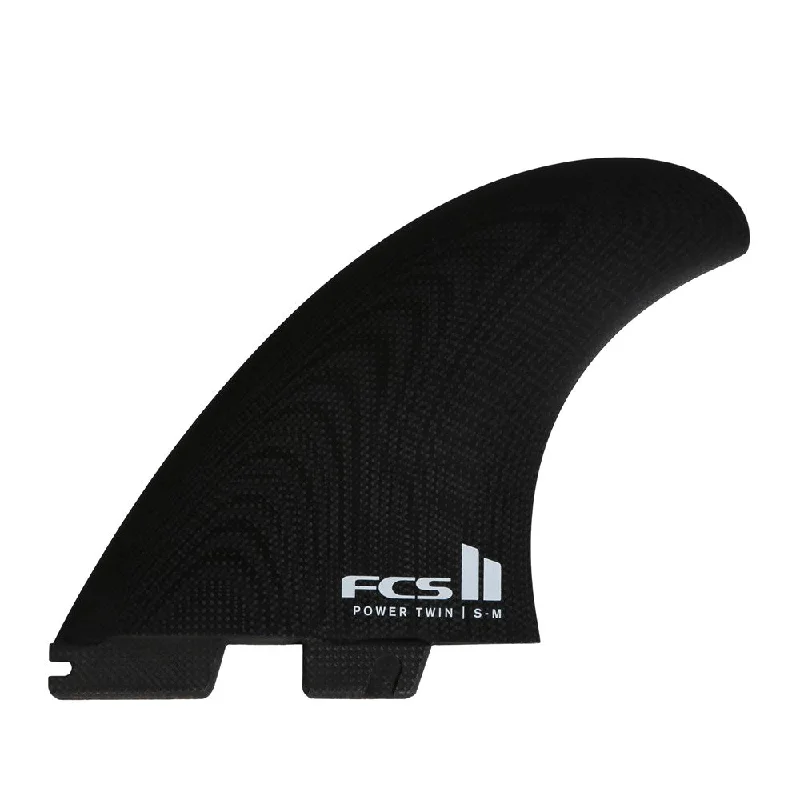 surfboard fins for ultimate wave stability-FCS II Performer Twin +1 PG - S-M Black Fins