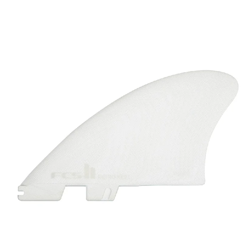 surfboard fins for smoother wave entry-FCS II Retro Keel PG White Twin Fins