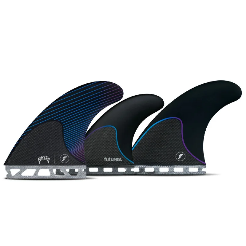 surfboard fins for precision control in all waves-Futures - 5 FIN - Mayhem Large - Blue/Violet