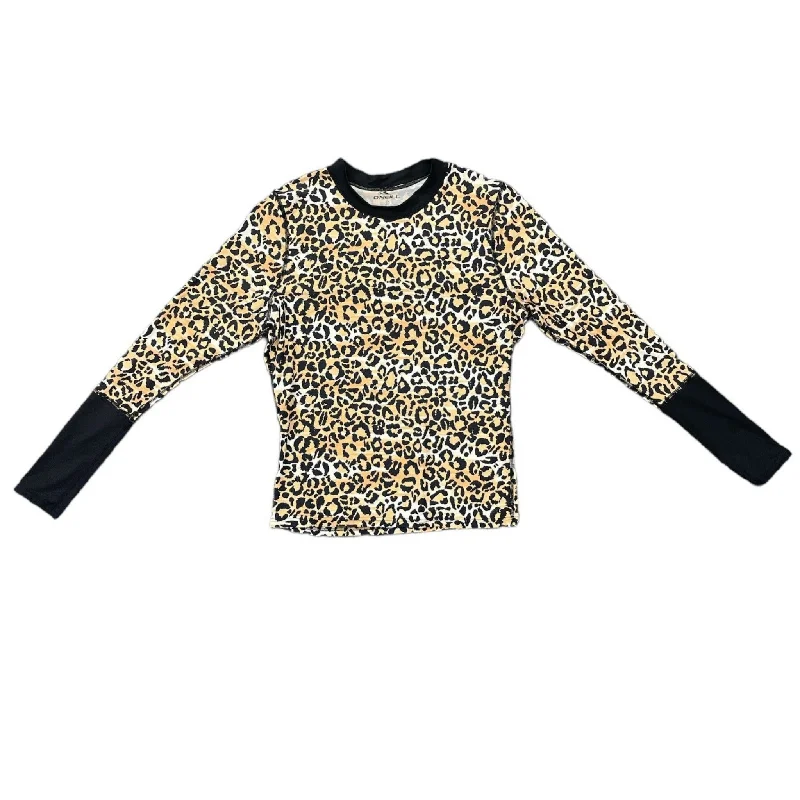 surf clothing for ultimate style and comfort-O'Neill Fashie Long Sleeve Rash Vest - Black Leopard