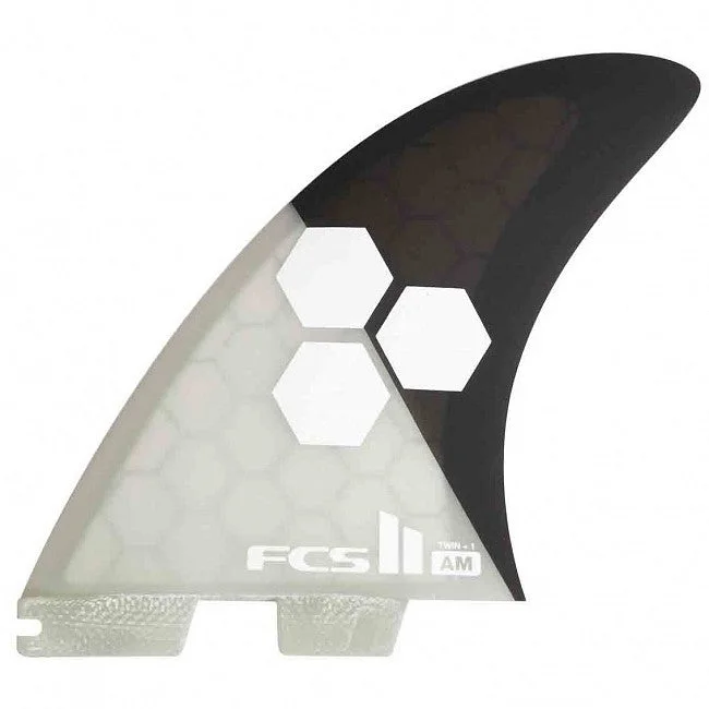 surfboard fins for added push and drive-FCS II TWIN + 1 - AM PC X-Large TWIN+1 (Mini Stabilizer) Fin Set