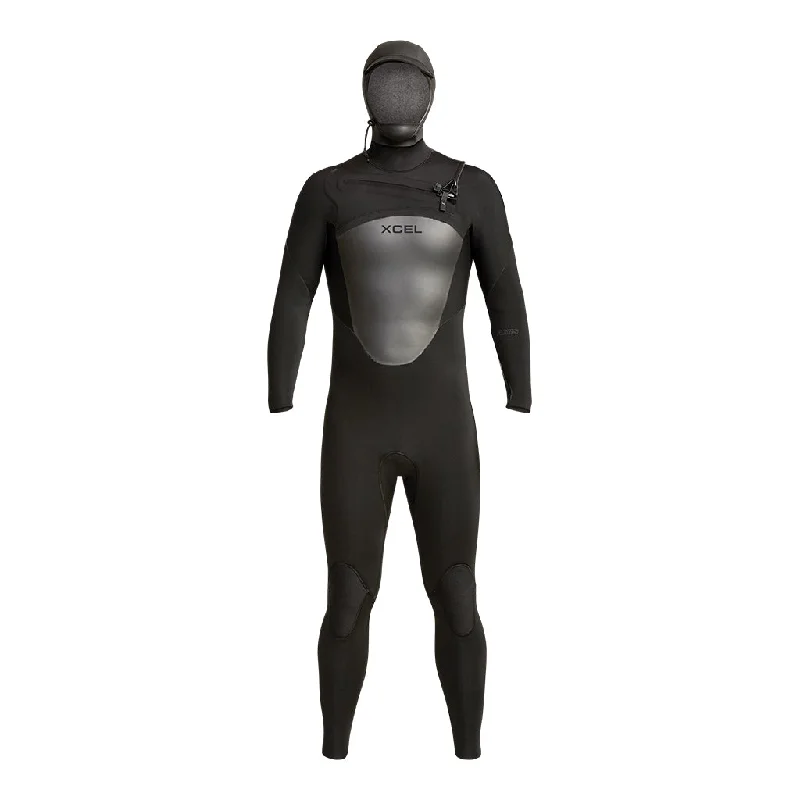 wetsuits for comfort during long surf sessions-Xcel Axis 5/4mm Hooded Wetsuit - Chest Zip