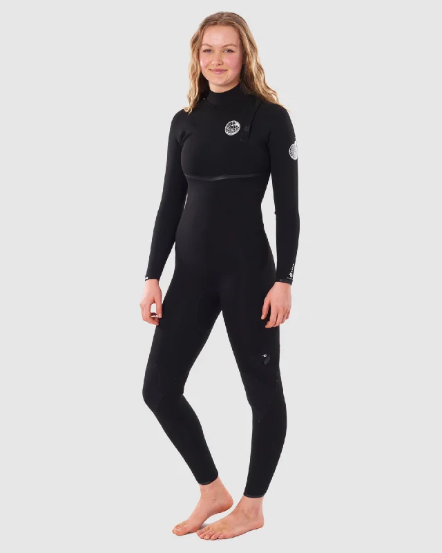 wetsuits for long-lasting wear-WOMENS EBOMB 4/3GB FRONT ZIP WETSUIT