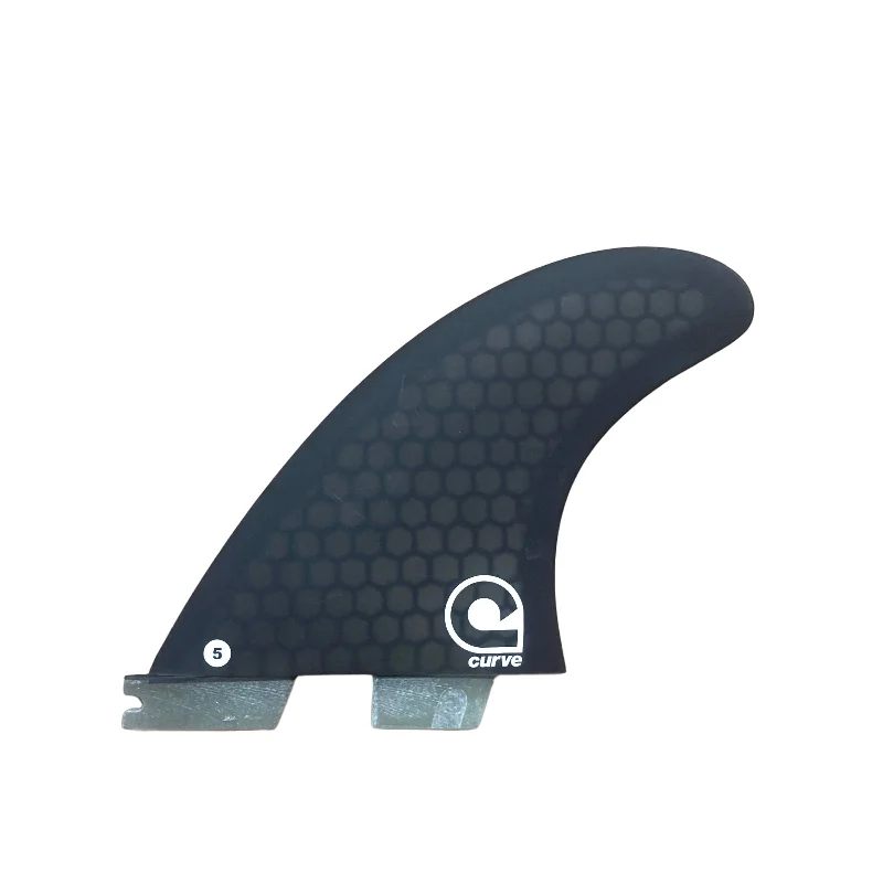 surfboard fins with curved profiles for extra grip-Surfboard Fins M Quad Dual Tab "II"  - HEXCORE