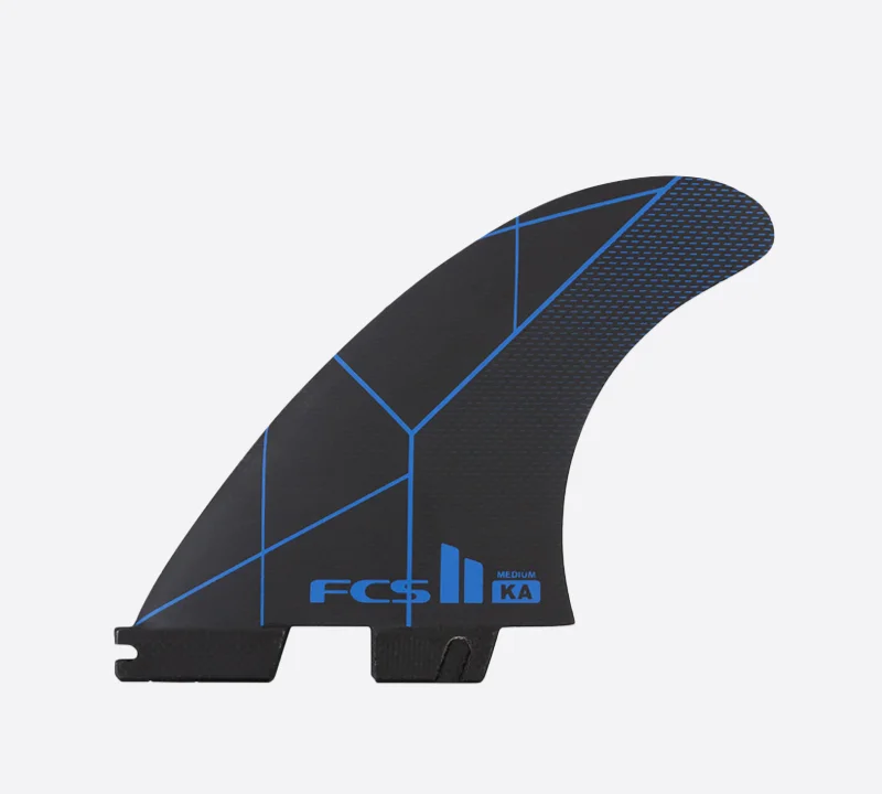 surfboard fins for more accurate turns-FCS II Kolohe Andino PC Black/Blue Tri Fins