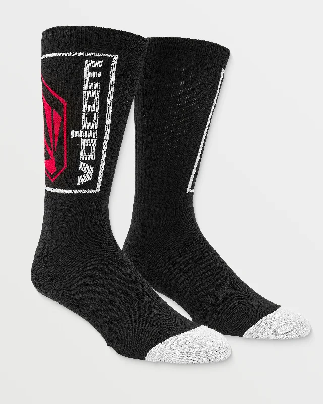 surf clothing with sleek and minimalist designs-Modstone Socks - BLACK