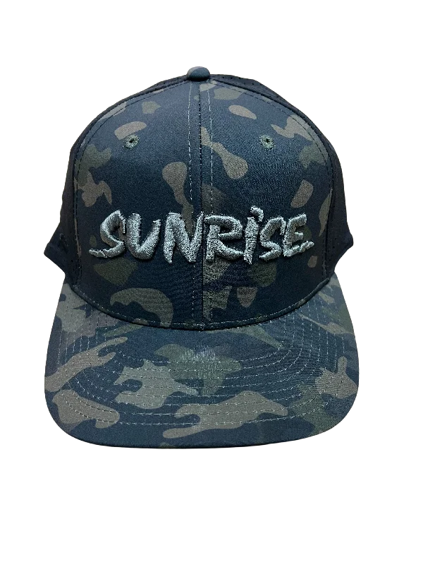 surf clothing with reflective features for safety-Sunrise Surf Shop Tri Tech Performance Hat