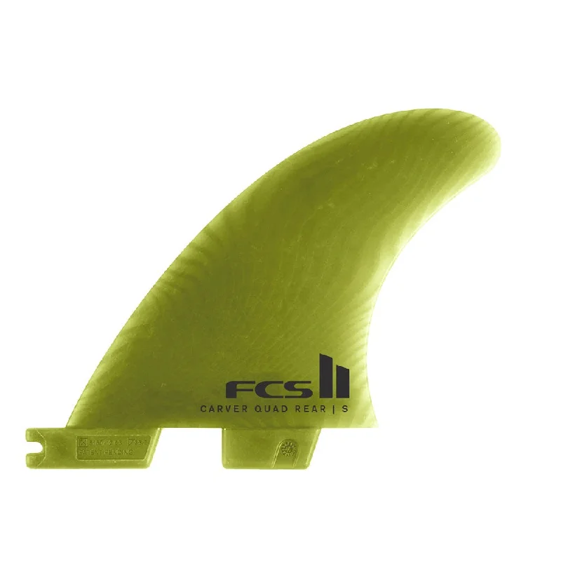 surfboard fins for improved lift and speed-FCS II Carver Neo Glass Eucalyptus Quad Rear Fins