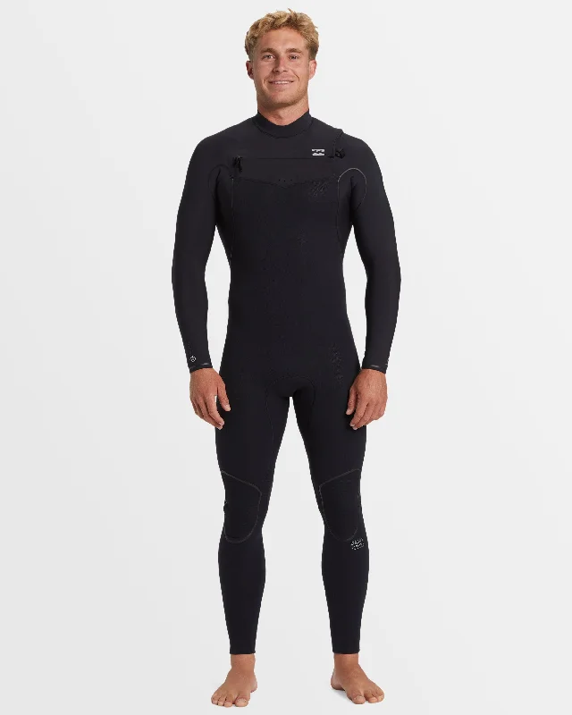 best wetsuits for multiple water activities-Mens 4/3mm Furnace Natural Chest Zip Wetsuit